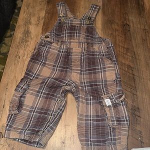 Childrens place plaid overalls 12 months